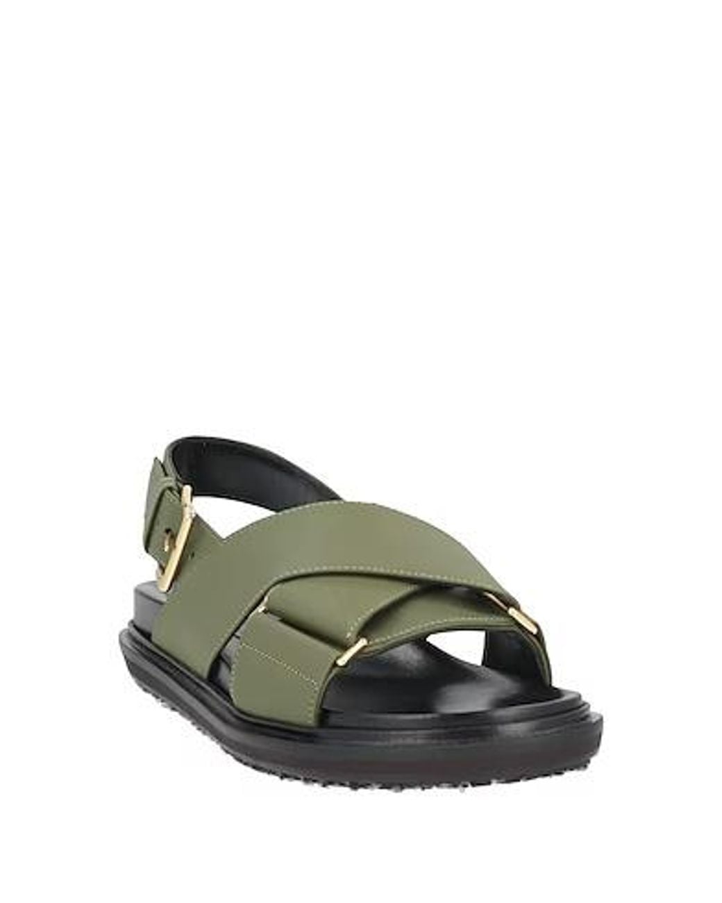 Marni Green Plain Colour Sandals