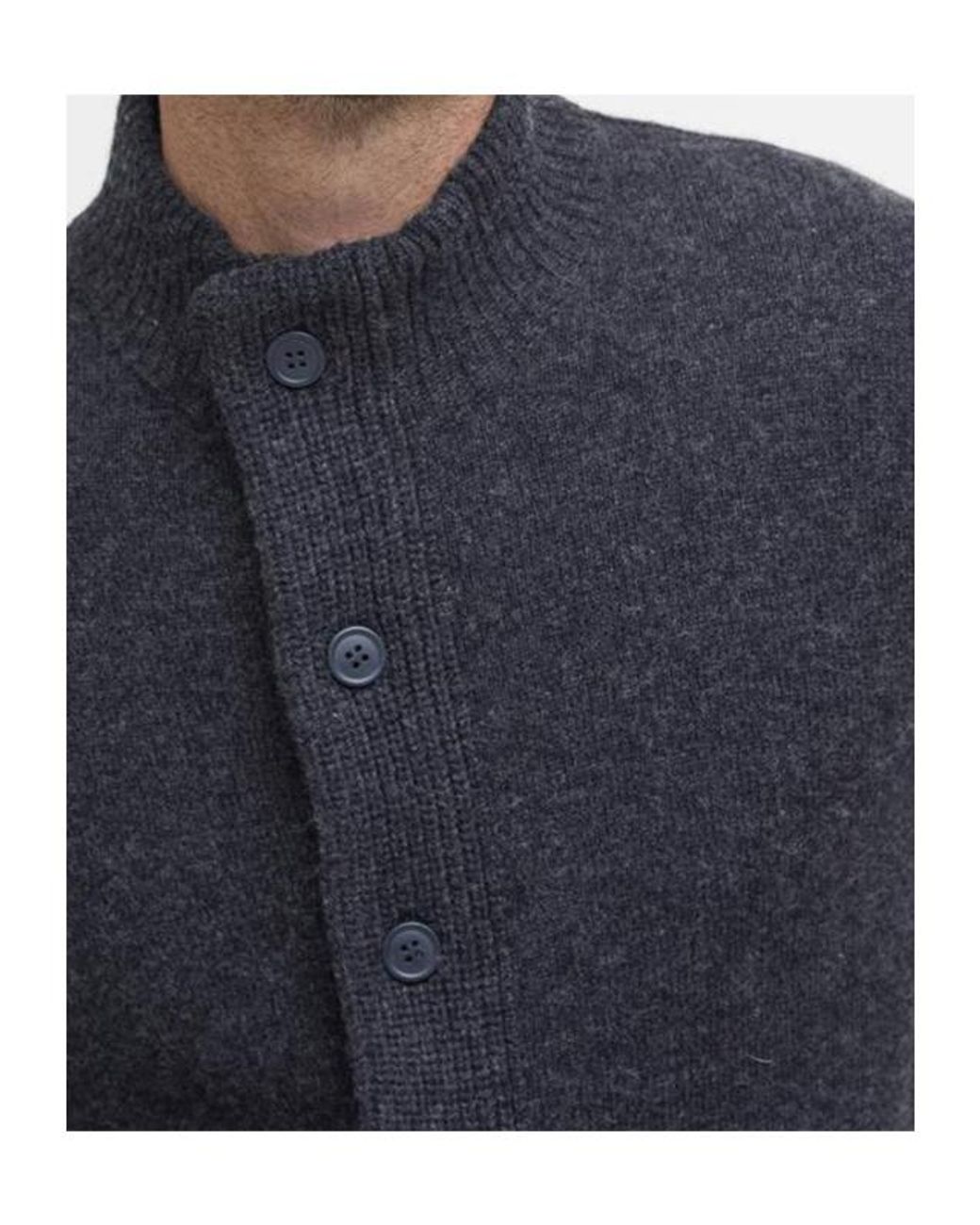 Barbour Blue Essential Elbow-Patch Cardigan for men