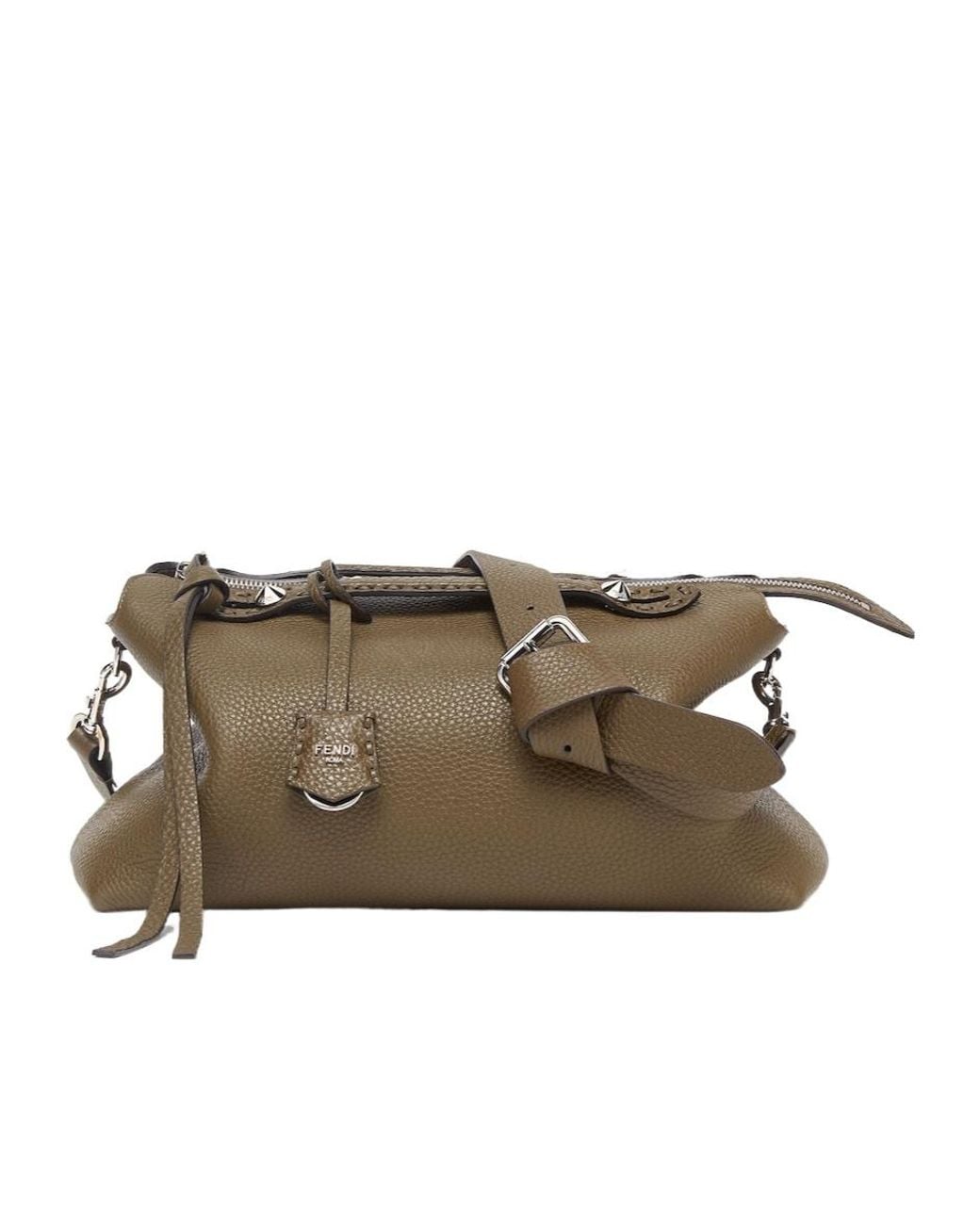 Fendi Brown By The Way Selleria Large Shoulder Bag