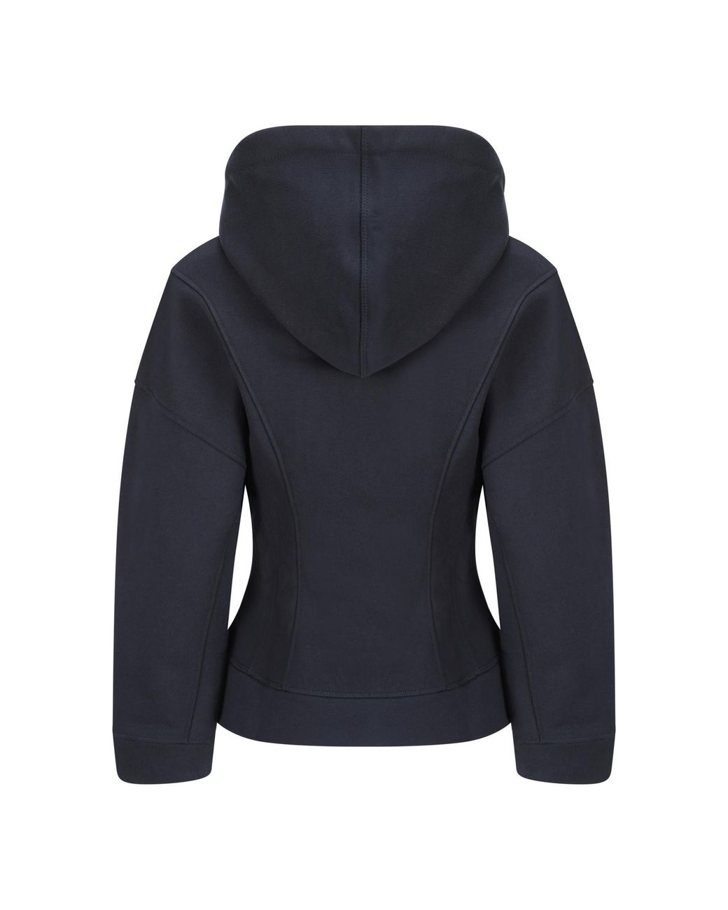 Ganni Blue Logo Embroidered Zipped Hoodie