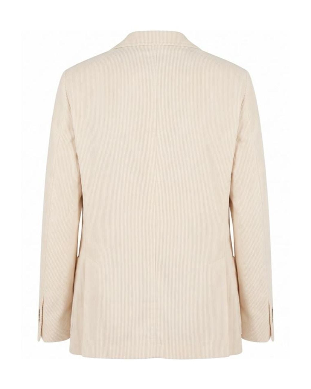 Peserico Natural Single-Breasted Corduroy Blazer for men