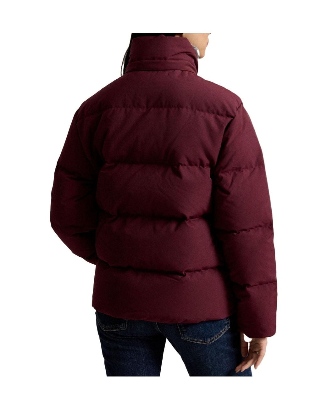 Polo Ralph Lauren Red Hooded Cropped Down Coat