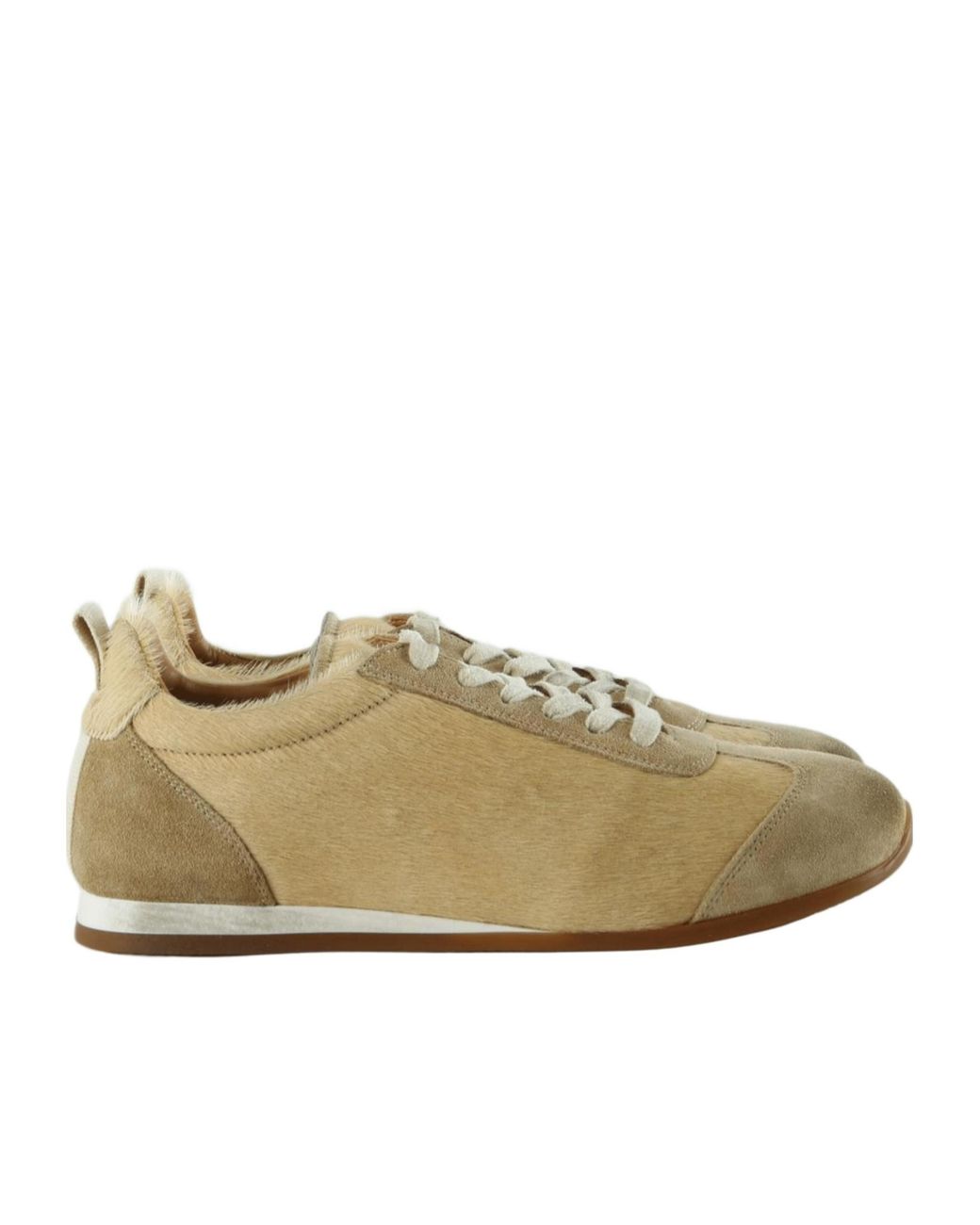 Uma Wang Natural Lace-Up Sneakers