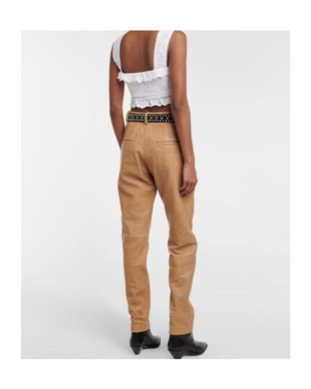 Isabel Marant White Mecelia Anglaise Cotton And Silk Crop Top