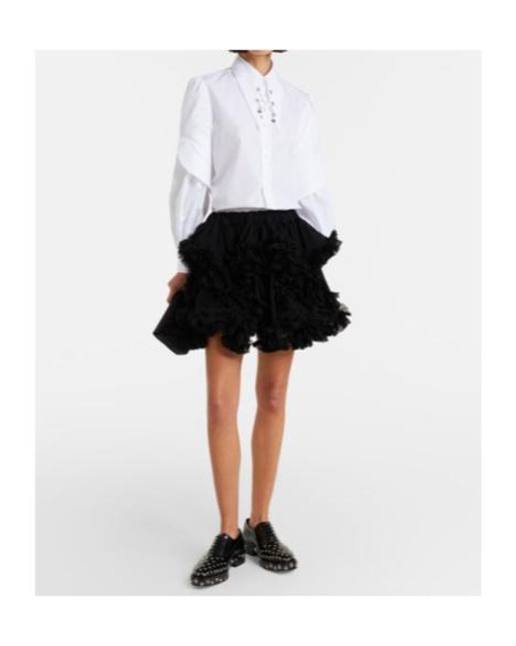 Comme des Garçons Black X Jimmy Choo Embellished Leather Oxford Shoes