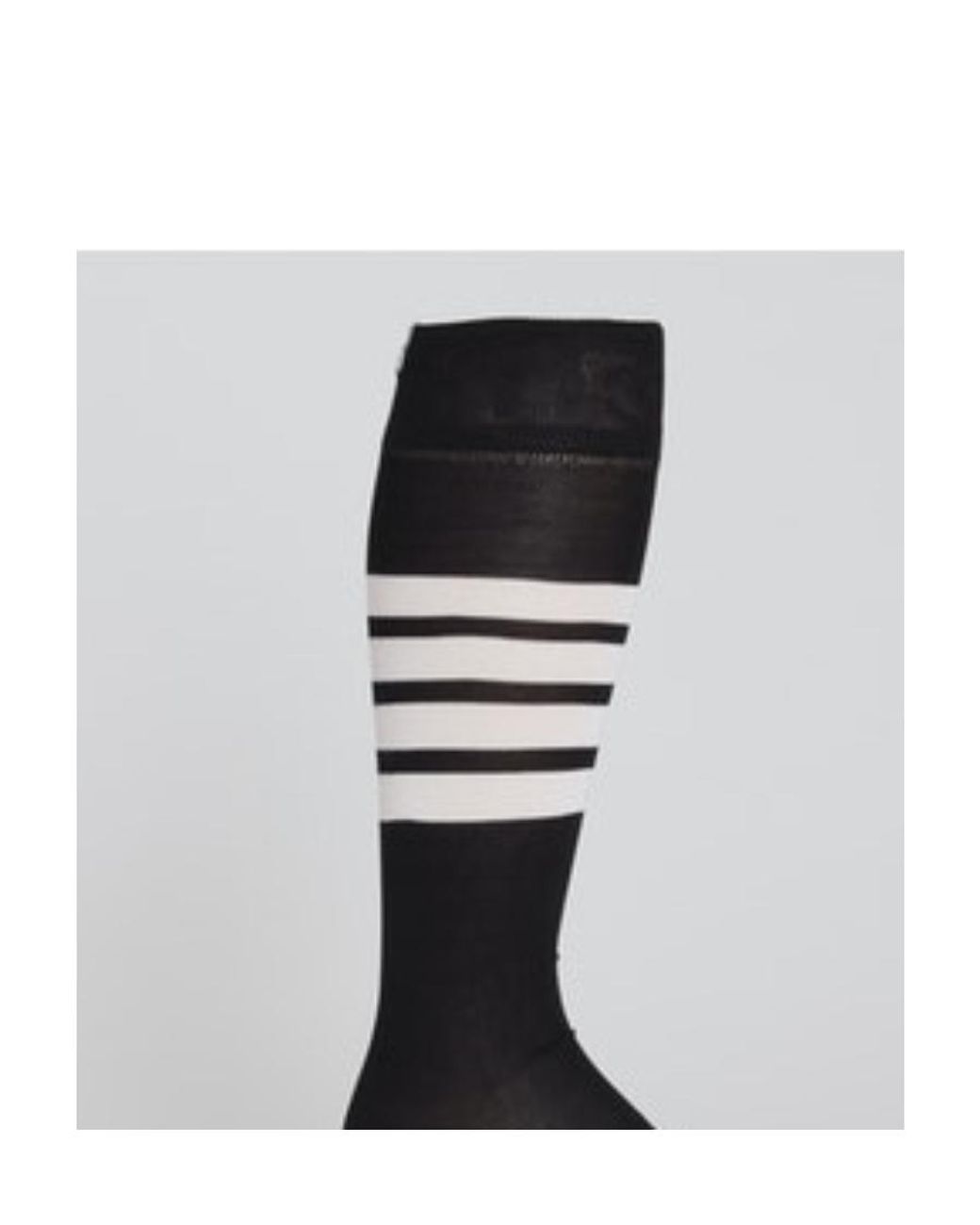 Thom Browne Black 4-Bar Striped Socks for men