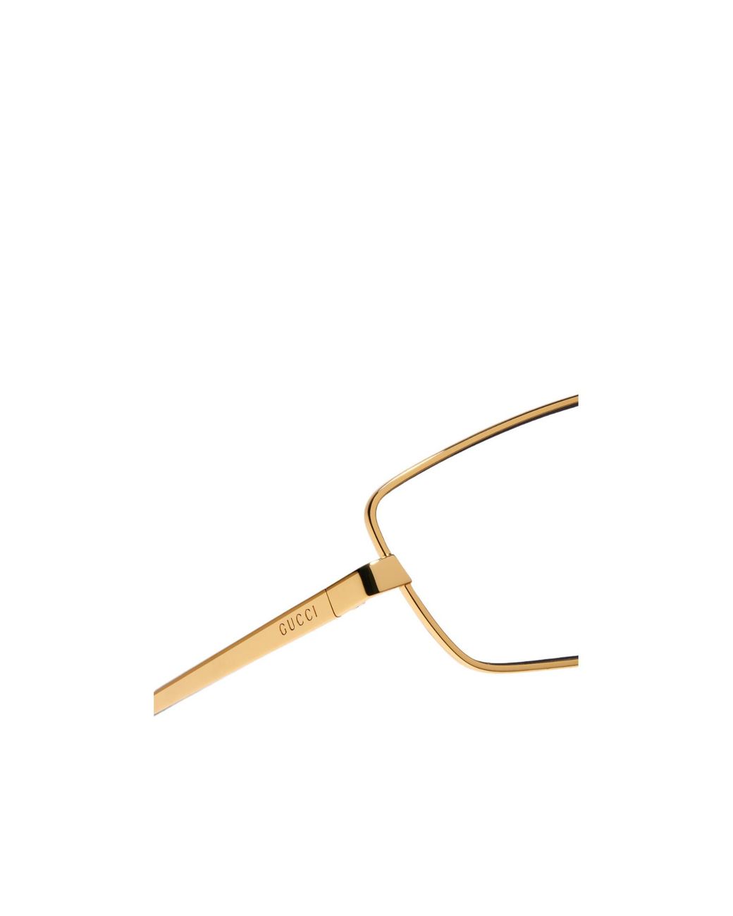Gucci White Rectangular Frame Sunglasses for men