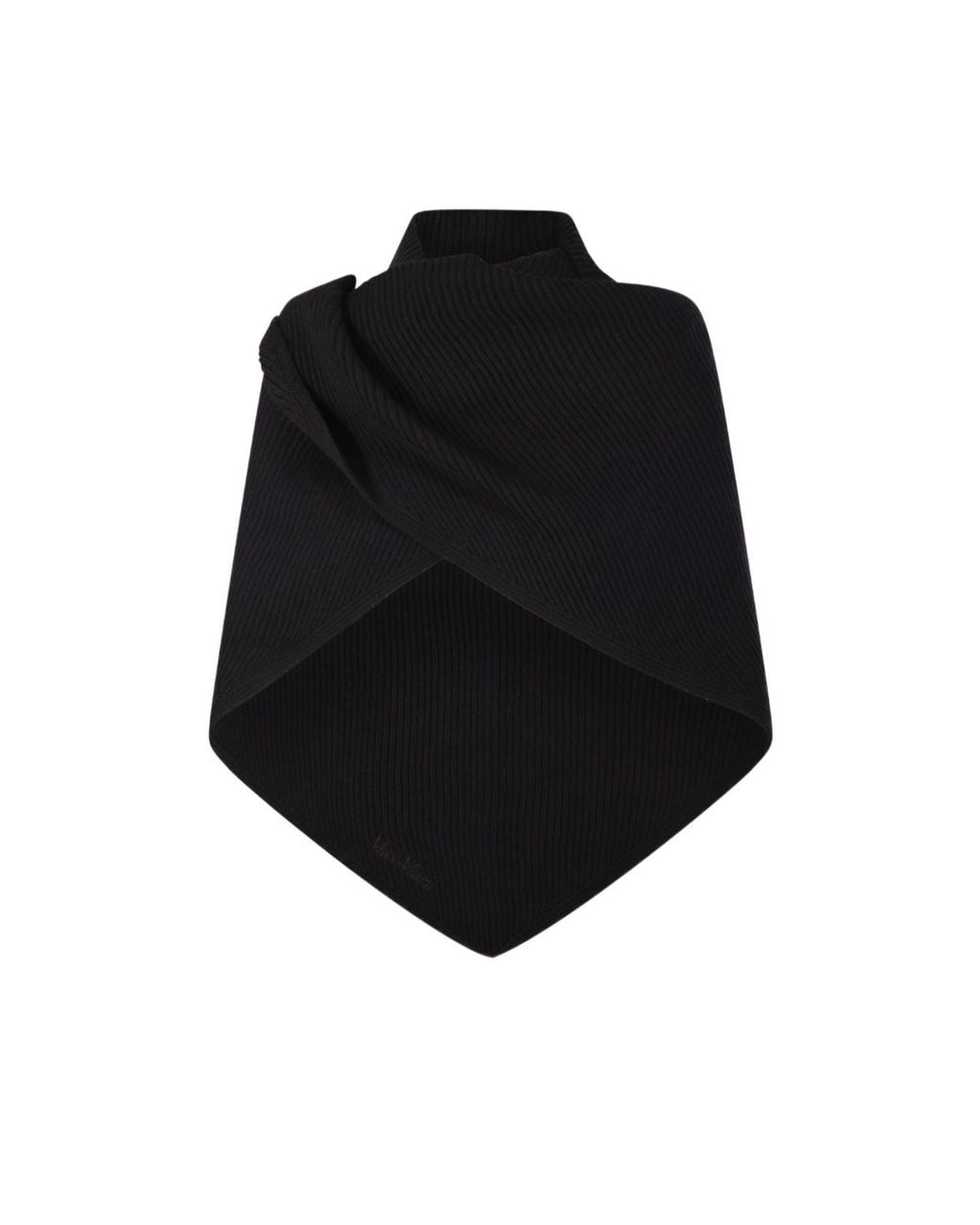 Max Mara Black Supremo Ribbed Scarf