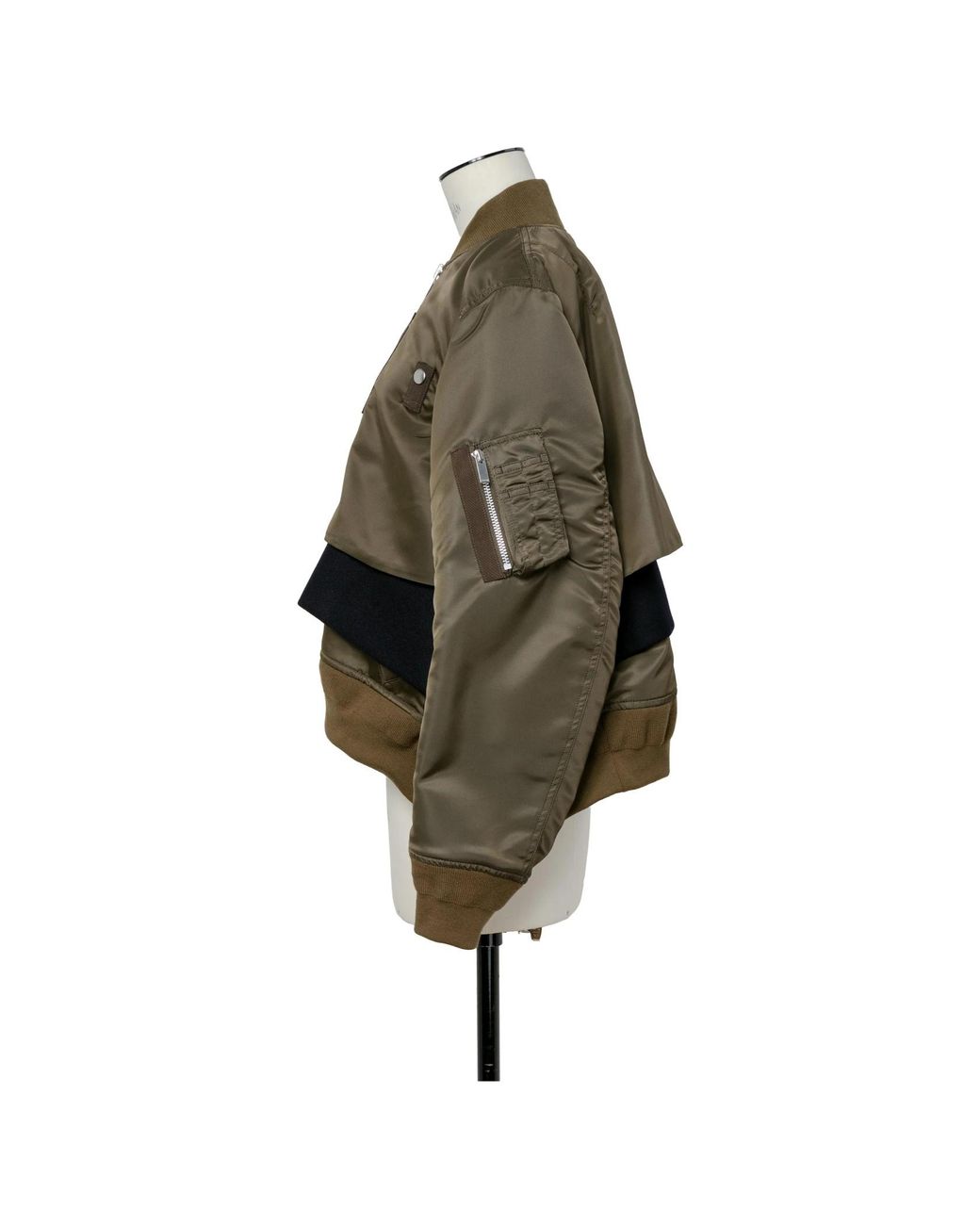 Sacai Nylon Twill X Wool Melton Blouson | Lyst
