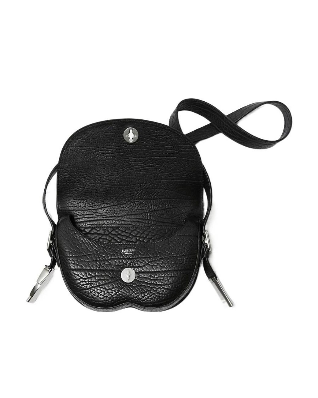Burberry Black Chess Foldover-Top Satchel Bag