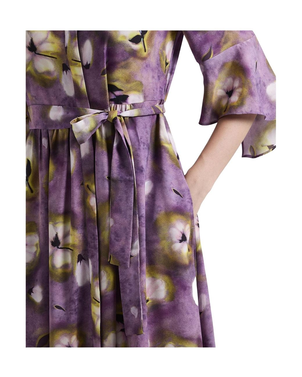MAX&Co. Purple Flower-Printed Shirt Dress