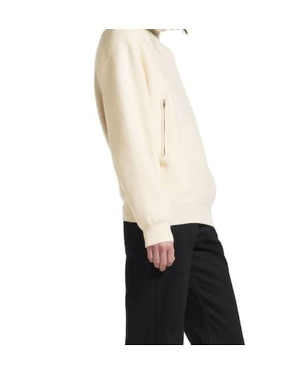 Balenciaga Natural Half-Zip Knitted Jumper