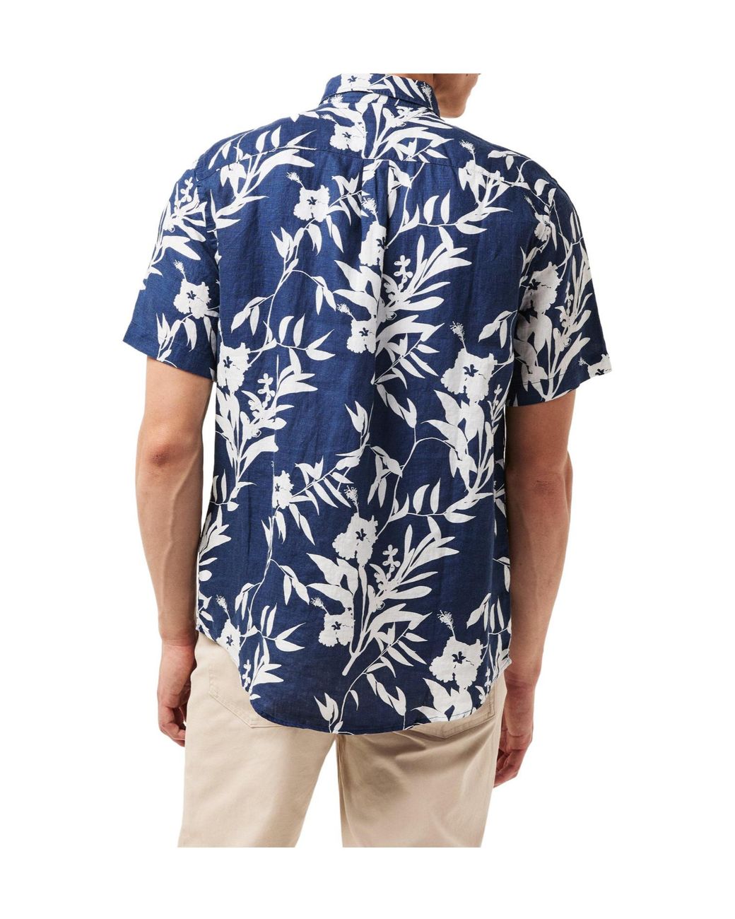 Tommy Hilfiger Blue Base Floral Shortsleeve Shirt for men