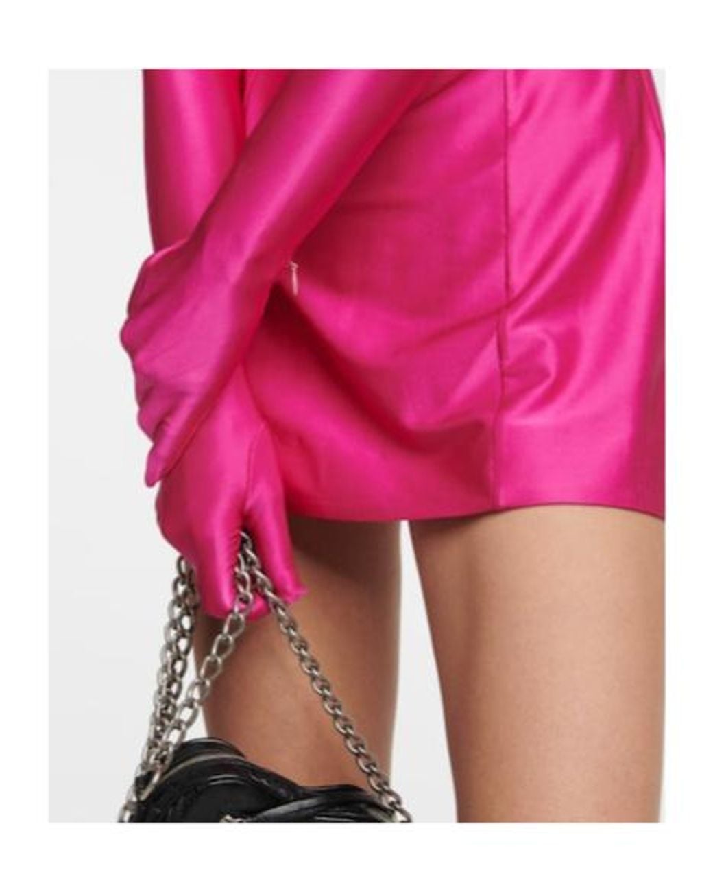 Vetements Pink Diva Gloves Jersey Minidress
