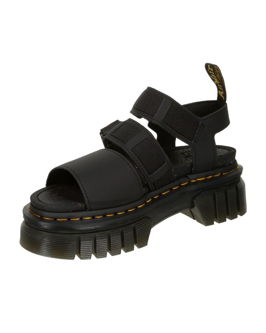 Dr. Martens Black Open-Toed Flat Sandals