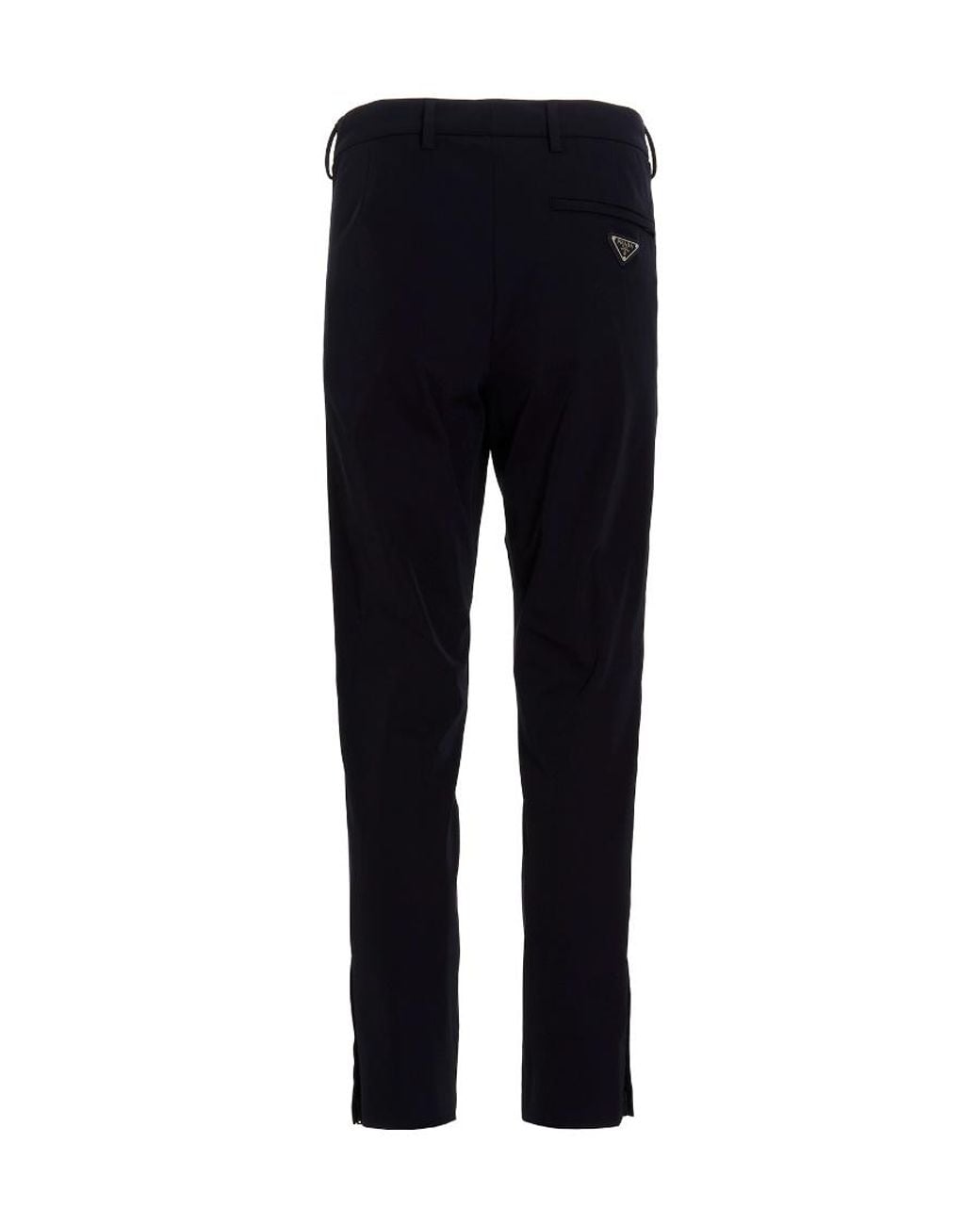 Prada Blue Stretch Technical Fabric Pants for men