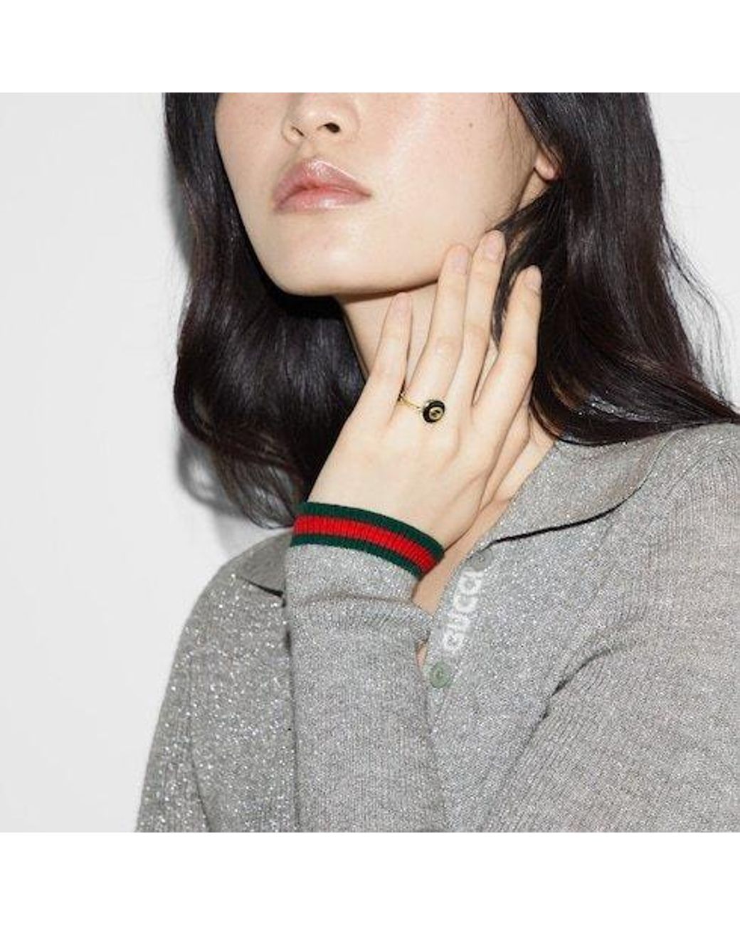 Gucci Multicolor Interlocking 18K Ring