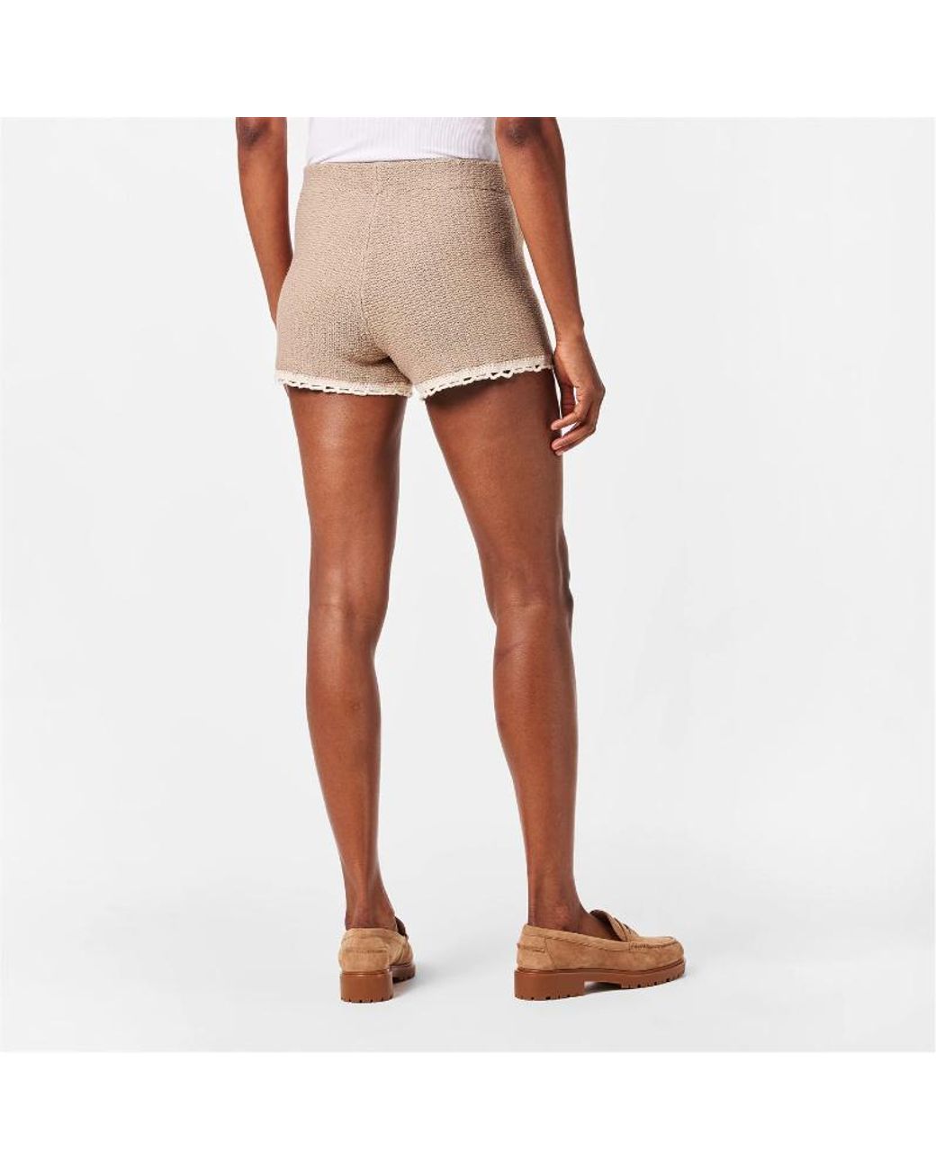 Posse Natural Color-Blocked Trim Shorts