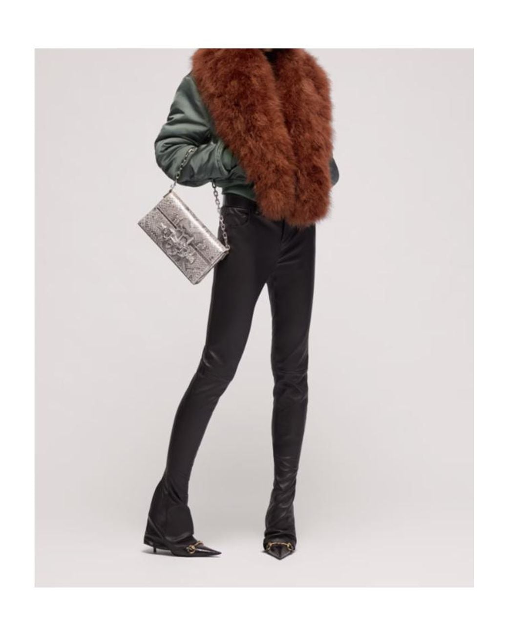 Gucci Brown Heavy Silk Duchesse Bomber Jacket