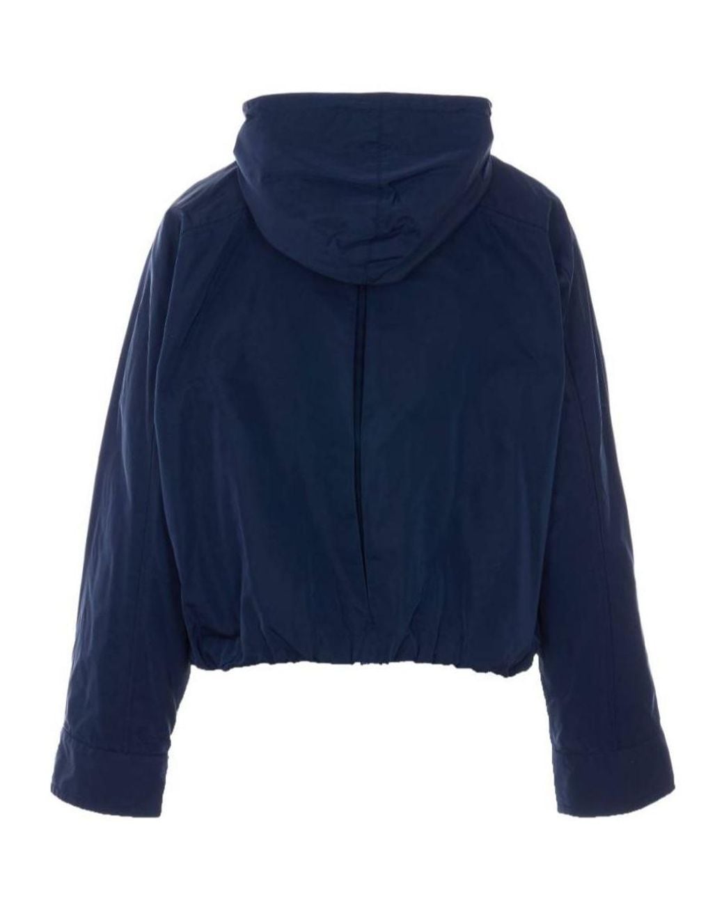 Alaïa Blue Alaïa Hooded Zip-Up Jacket