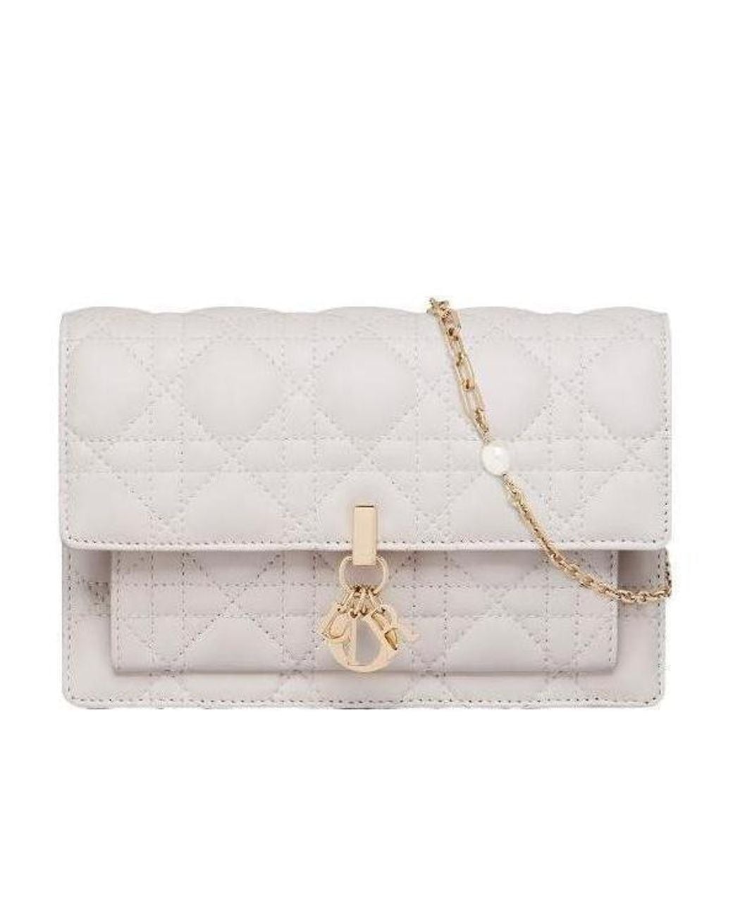 Dior White Logo Shoulder Bag