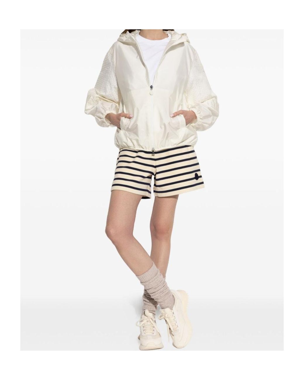 Moncler White Zelkova Hooded Jacket