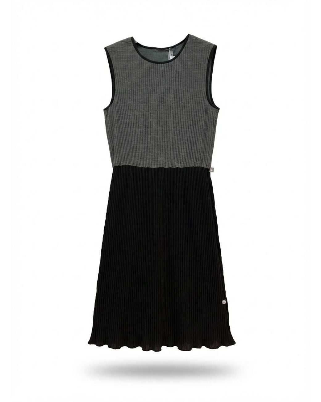 Max Mara Black Round Neck Sleeveless Dress