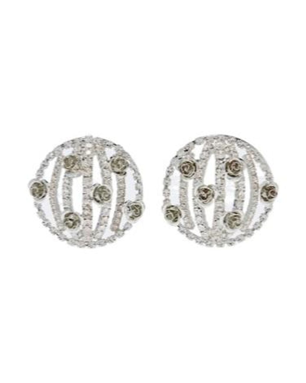 Magda Butrym Metallic Floral-Appliqué Embellished Earrings
