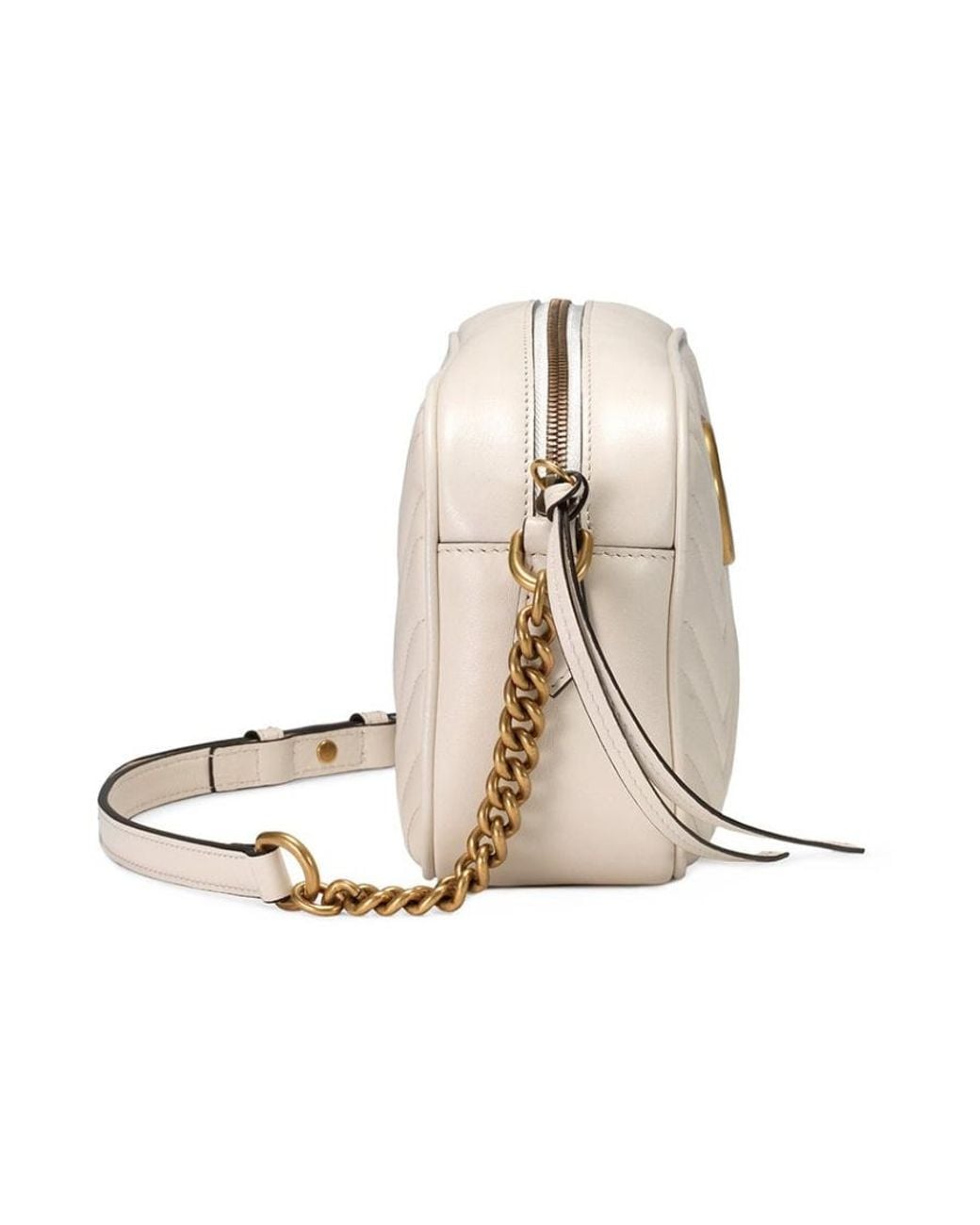 Gucci Natural Gg Marmont Small Matelassé Crossbody Bag