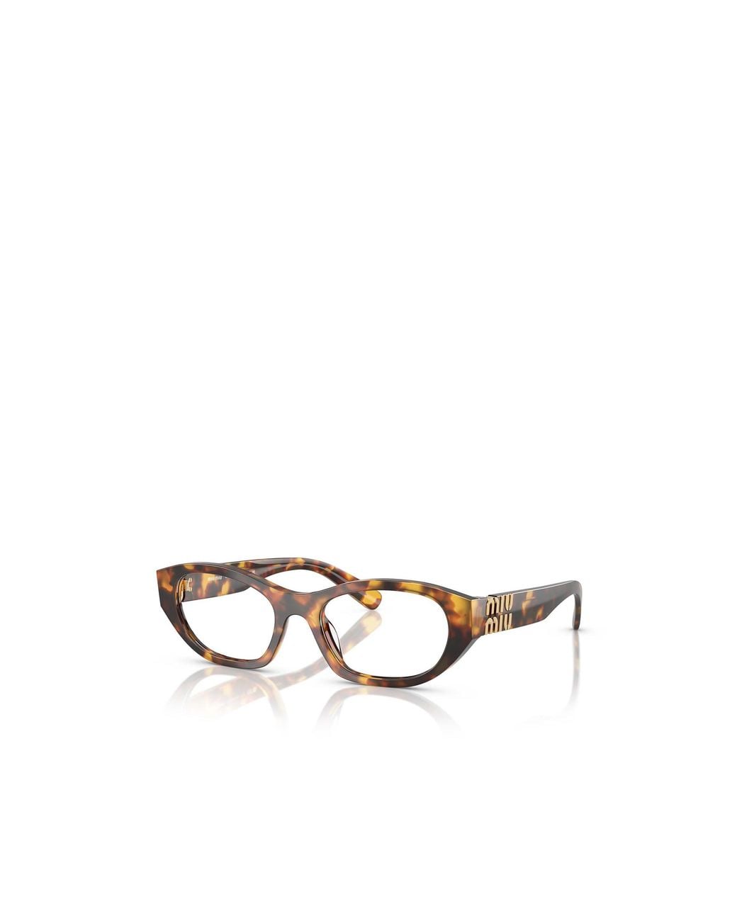 Miu Miu White Eyewear Oval-Frame Glasses