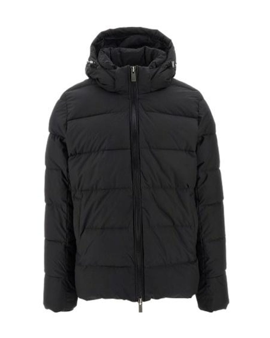 Pyrenex Black Hooded Puffer Jacket for men