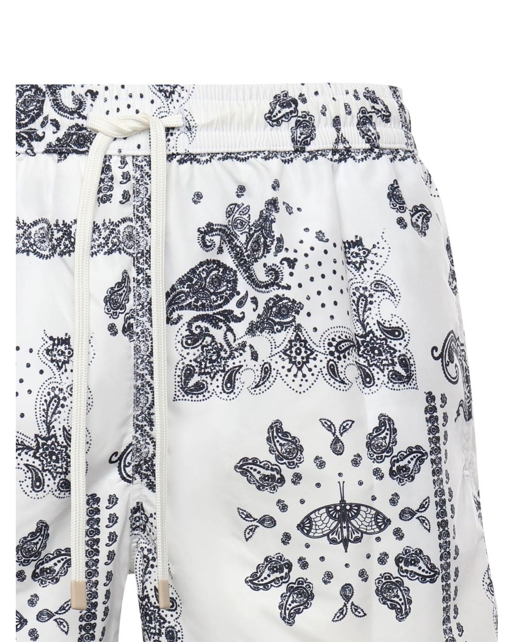 Eleventy Gray Paisley Print Swim Shorts for men