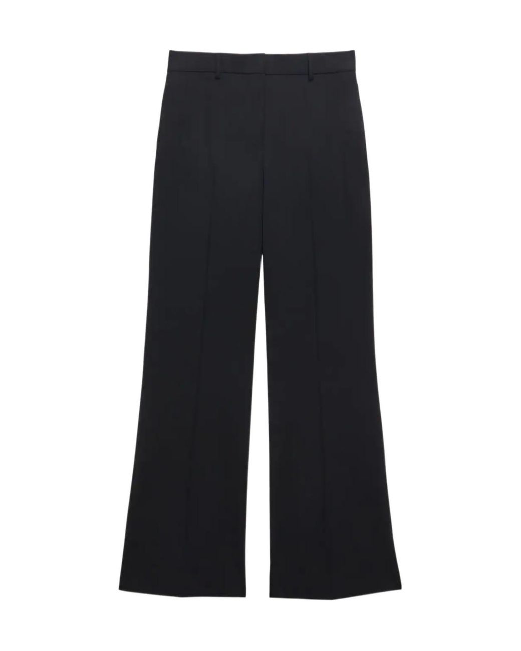 MSGM Black High Waist Straight Leg Trousers