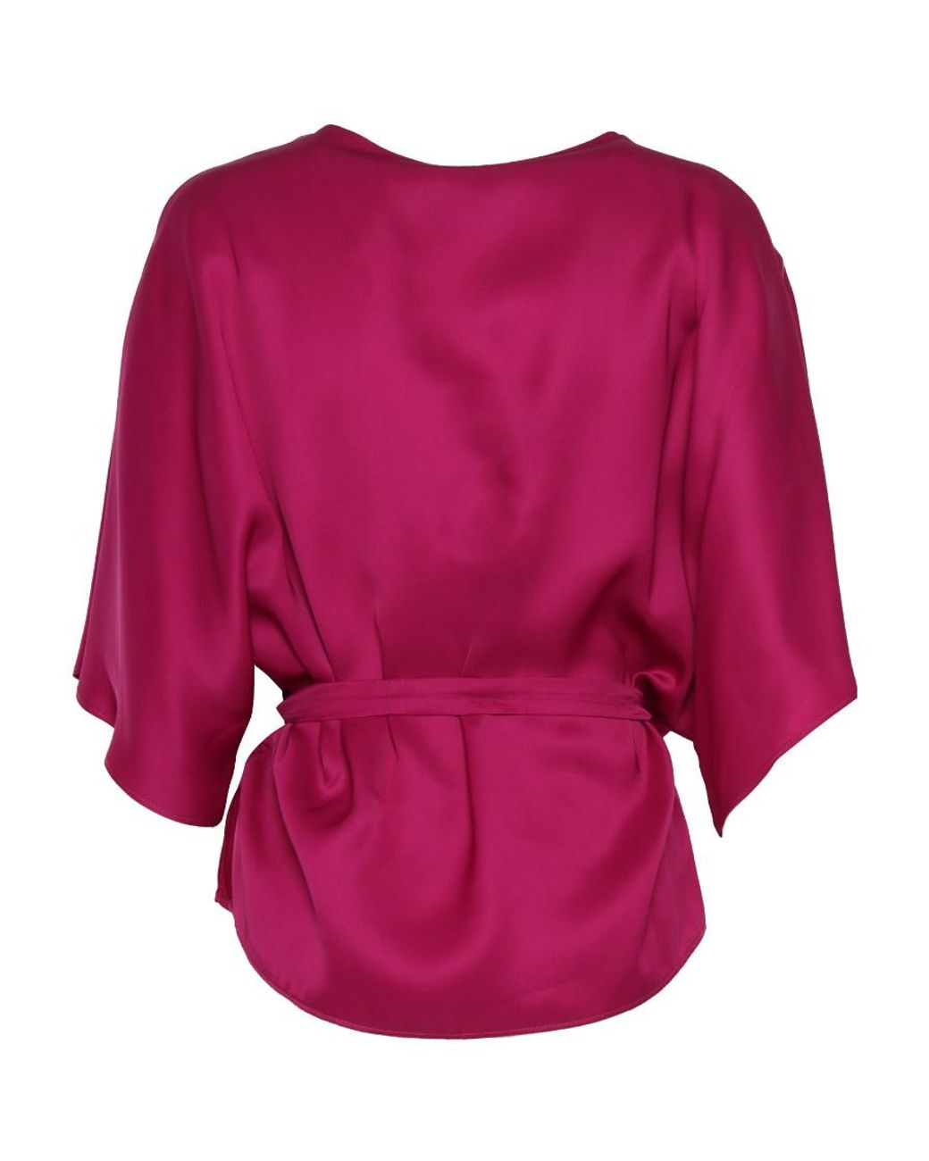 P.A.R.O.S.H. Red Belted Blouse Viscose