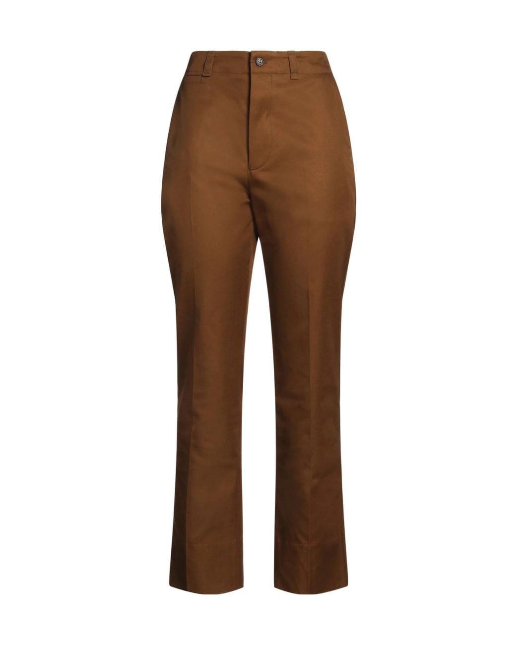 Saint Laurent Brown Solidcolor Straightleg Trousers