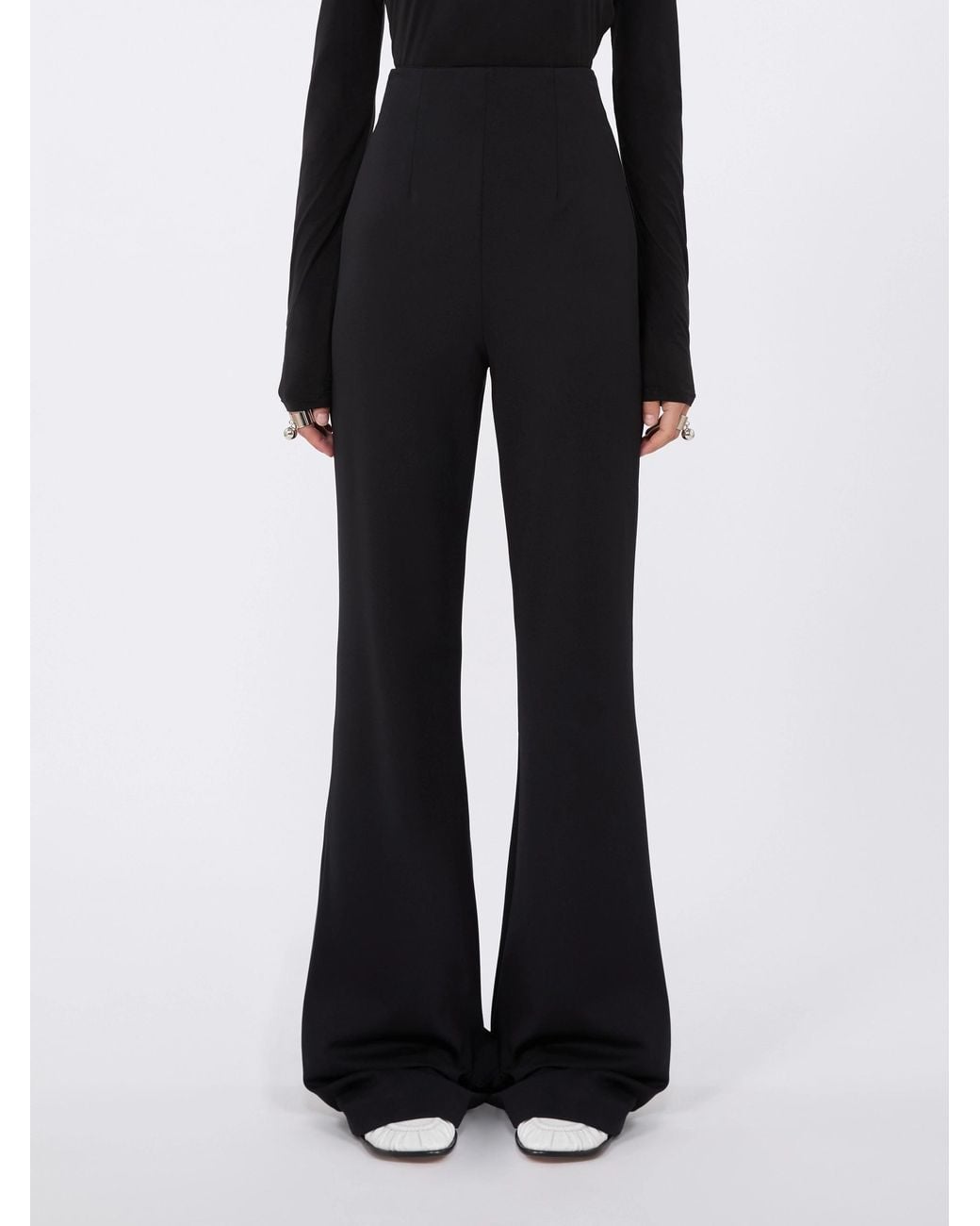 Sportmax Black Gettone Flared Pants