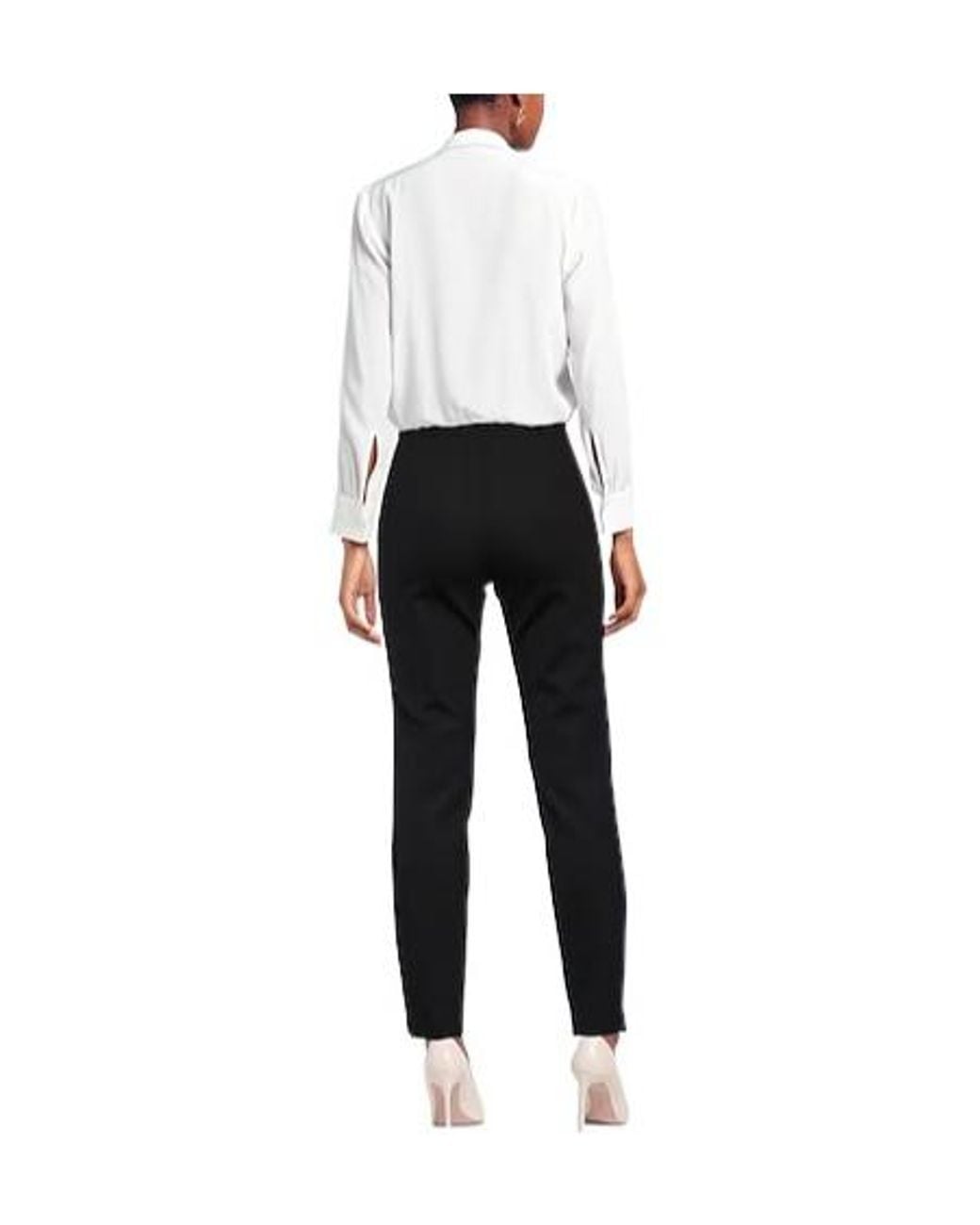 Max Mara Black Stretch Cuffed Trousers