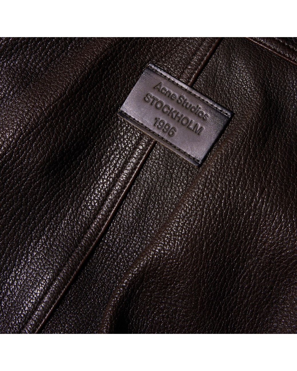 Acne Black Vintage Cropped Leather Jacket
