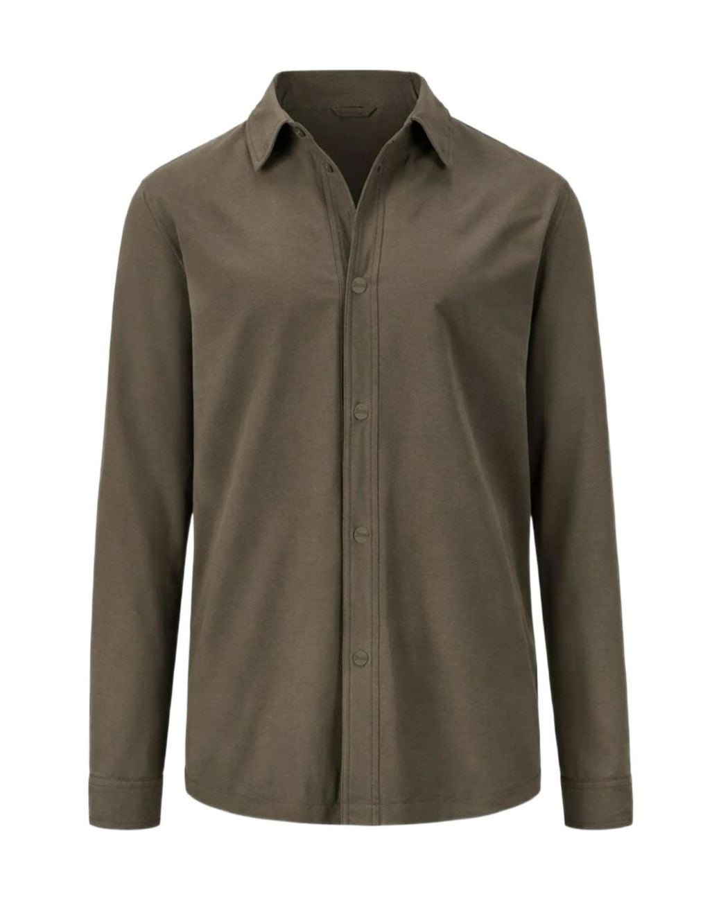 Herno Green Long-Sleeved Padded Overshirt for men