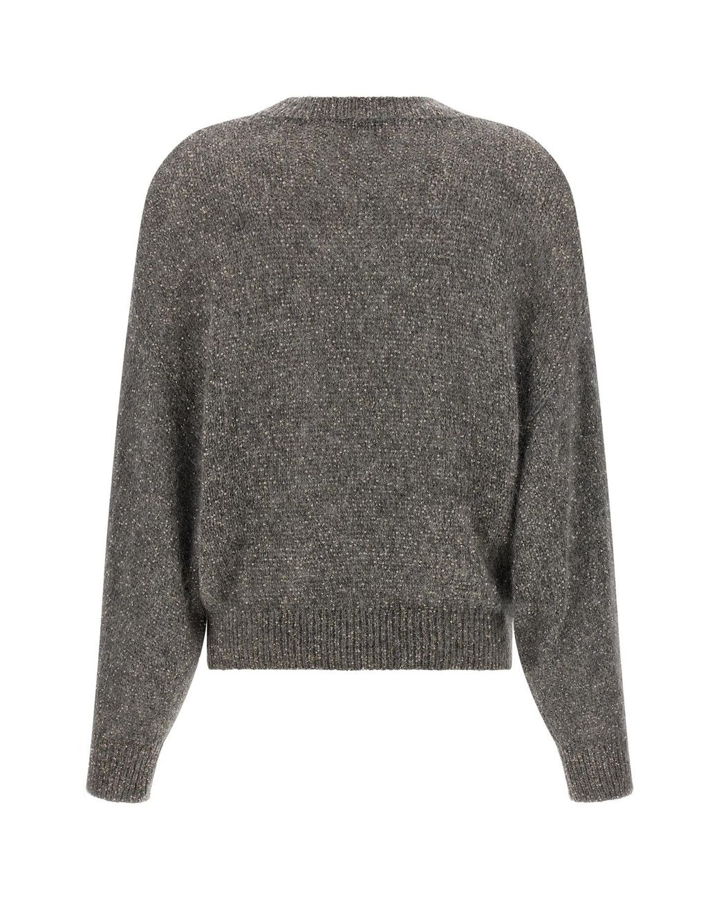 Brunello Cucinelli Gray 'Diamante' Sweater