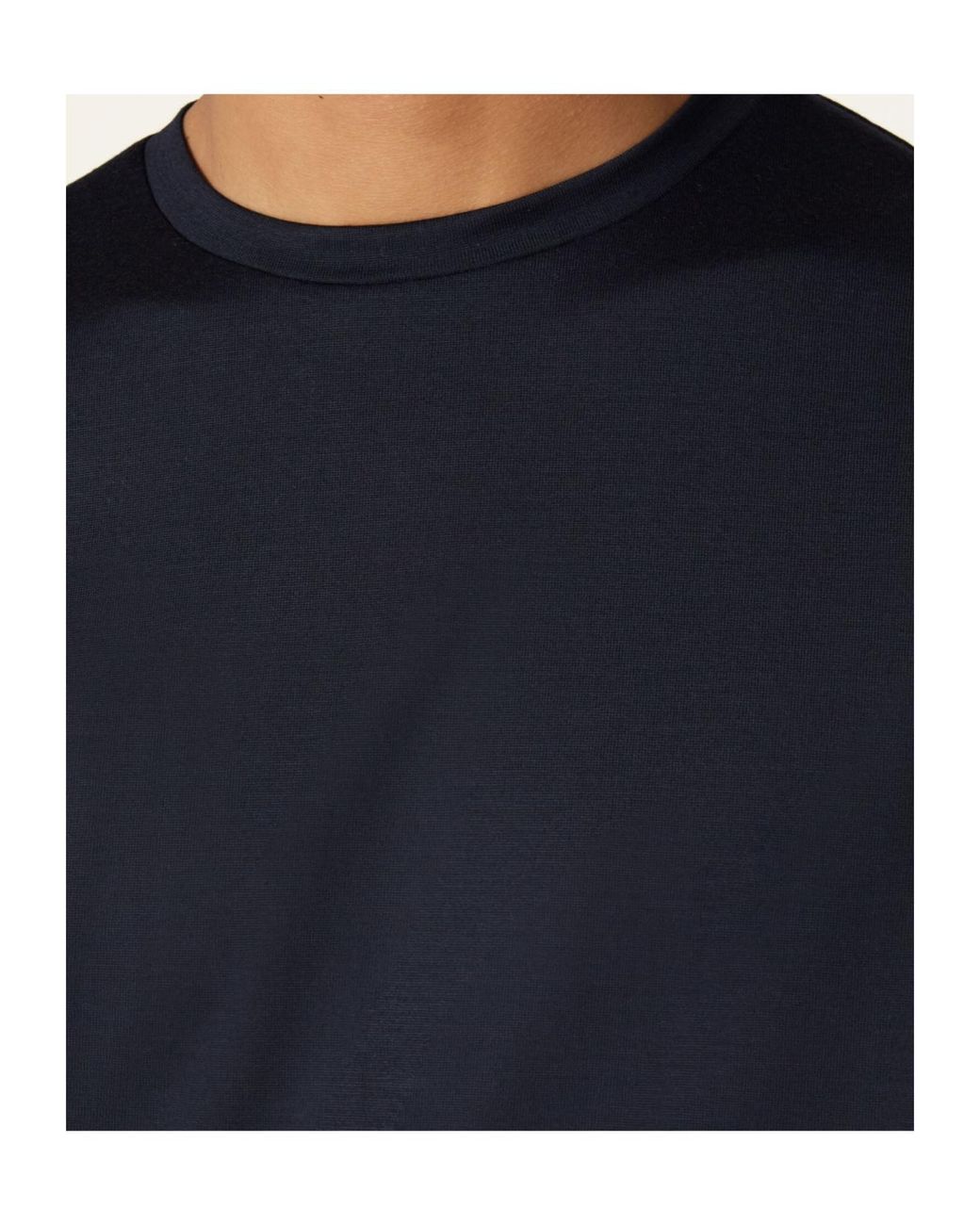 Loro Piana Blue Short-Sleeve Wool T-Shirt for men