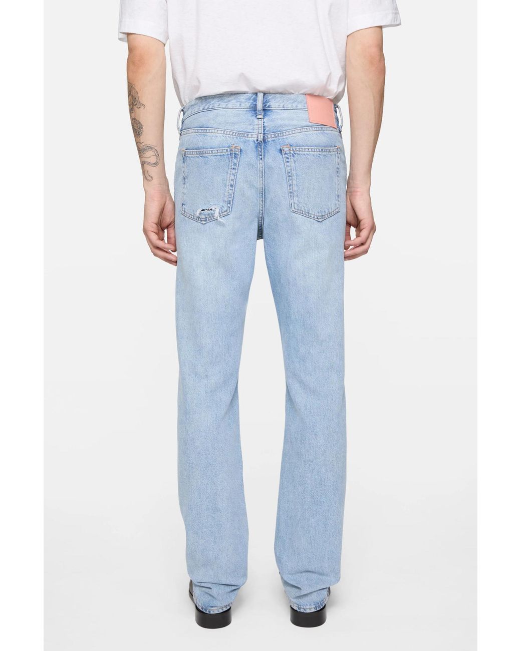 Acne Blue Distressed Jeans for men