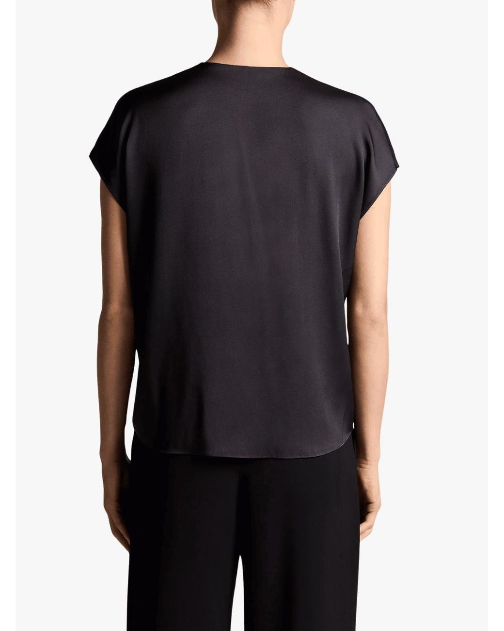 Vince Black V-Neck Sleeveless Top