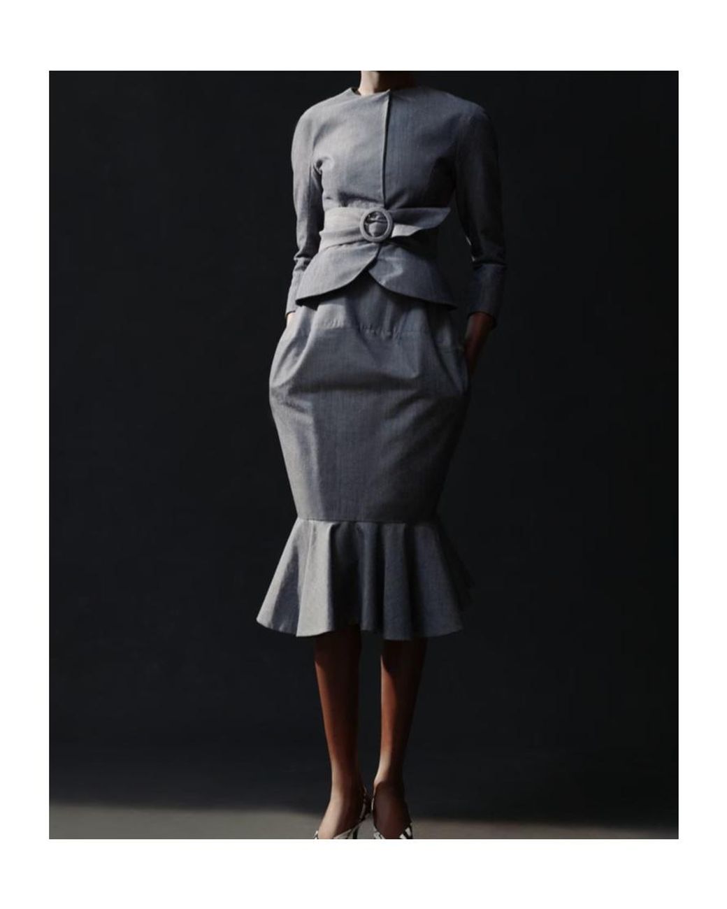 Jacquemus Blue Short Peplum-Effect Jacket