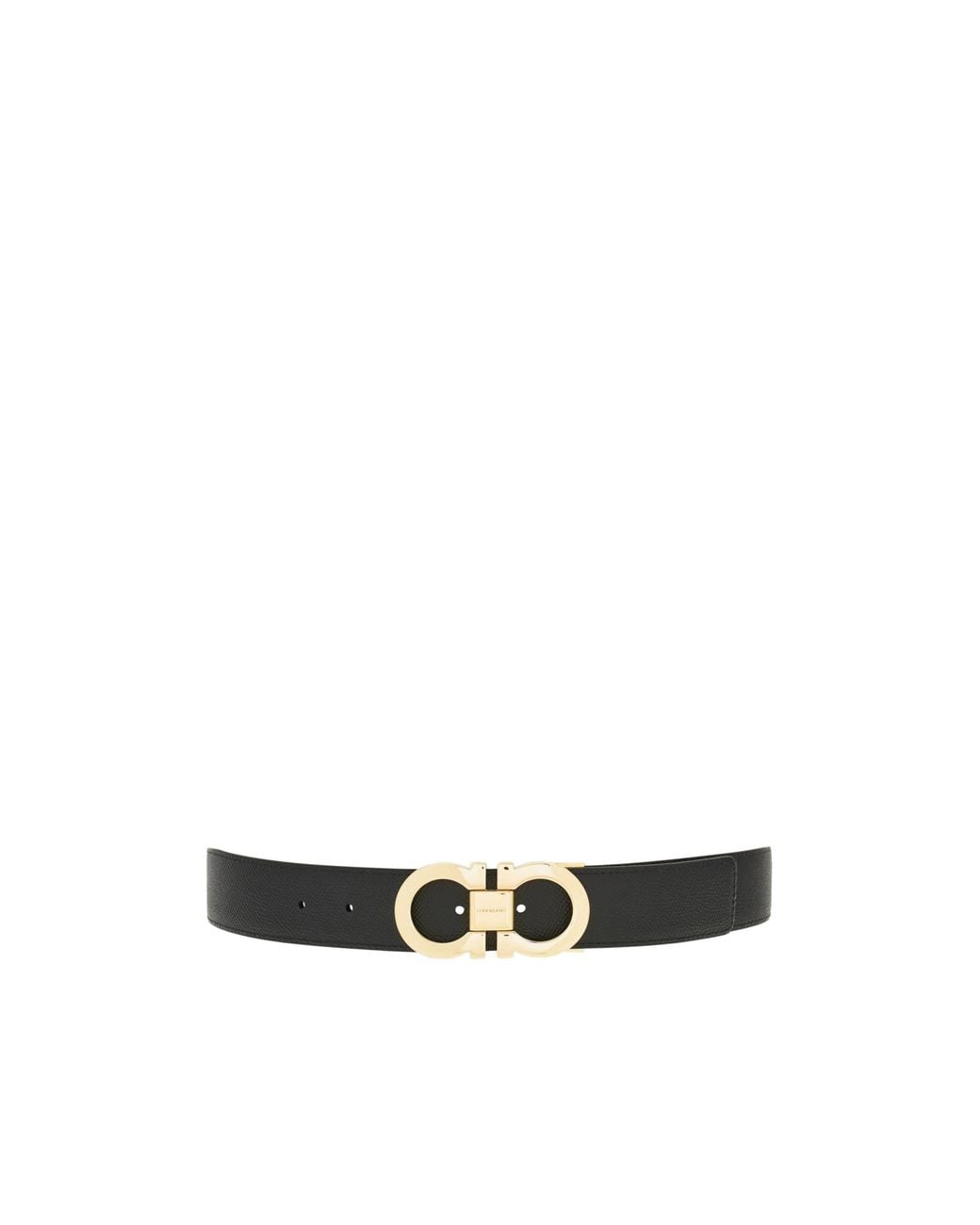 Ferragamo White Ferragamo Gancini Reversible Belt for men