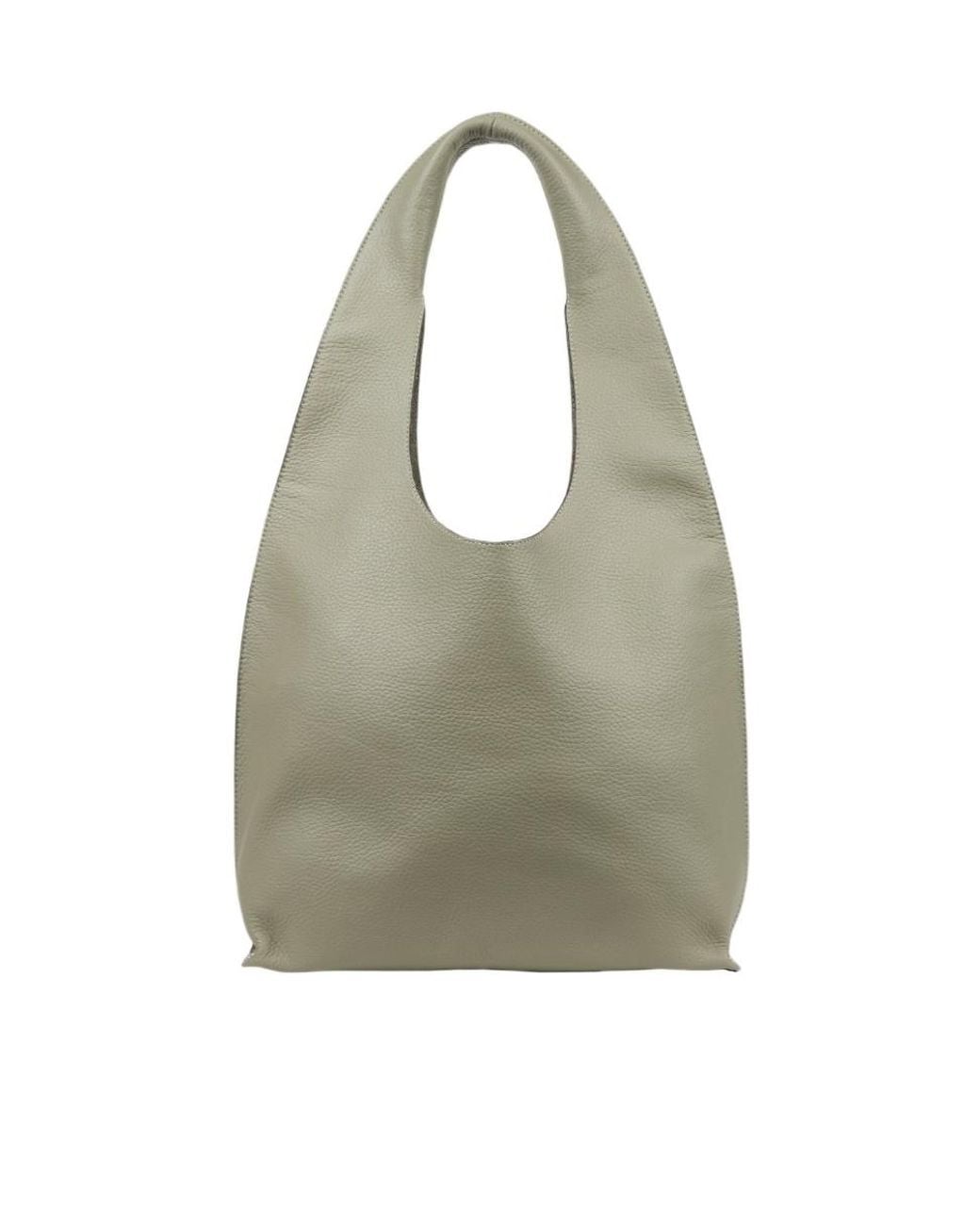 A.P.C. Gray Neige Clou Pebbled-Leather Tote Bag
