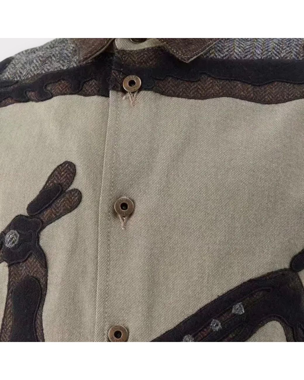 Loewe Brown Deer Intarsia Overshirt for men