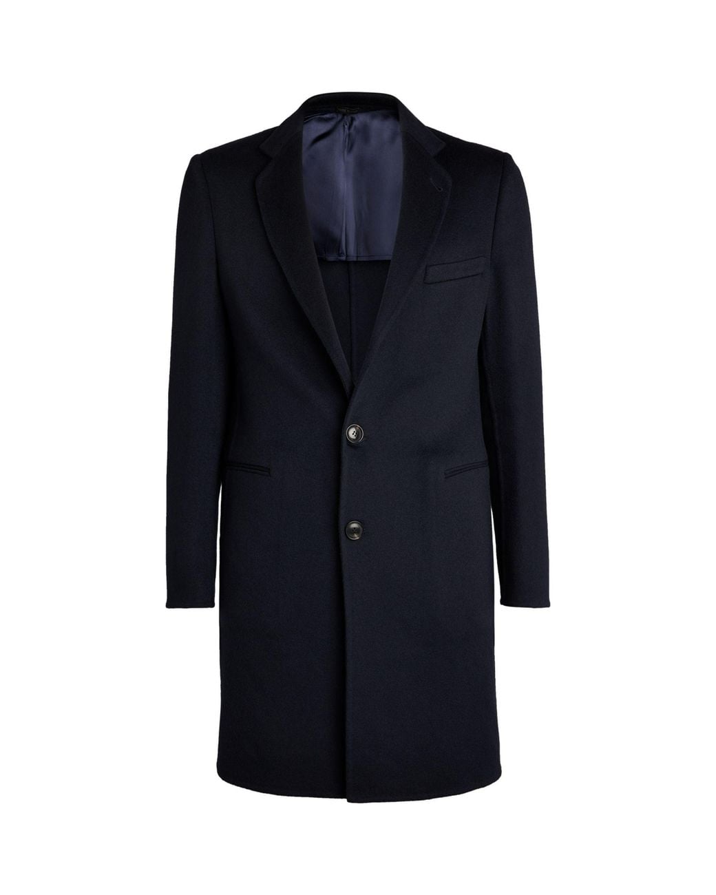Giorgio Armani Blue Single-Breasted Long Coat for men