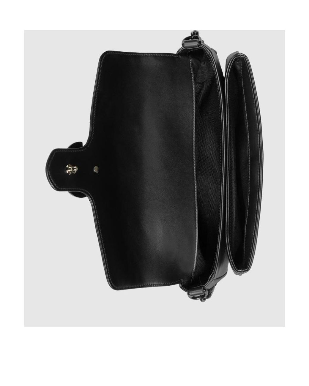 Gucci Black Gg Marmont Chain Linked Shoulder Bag