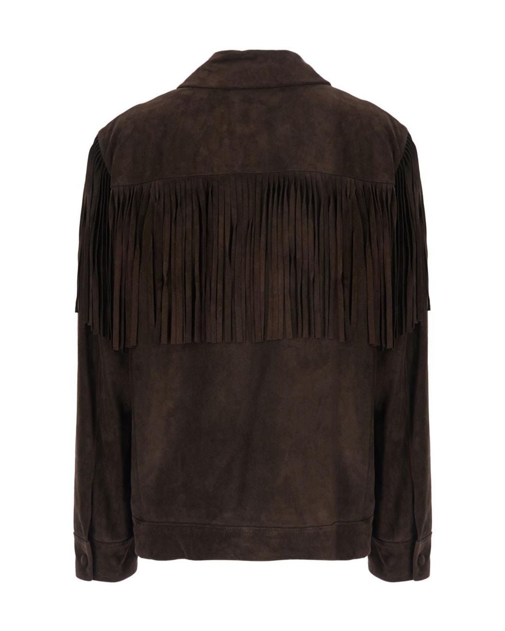 FRAME Black Rodeo Fringed Suede Jacket